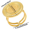 Support de Bague Ronde ARTY 10mm, anneau double, Acier Inoxydable 304 finition Doré, placage PVD