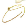 Bracelet Réglable, ajustable 26 cm, Maille 1.2mm, Acier Inoxydable 304 finition Doré
