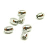 Perles intercalaires Oblong 3 par 4 mm, Acier Inoxydable Argenté pour bijoux raffinés
