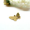 Pendentif Papillon 18 mm – Acier Inoxydable 304 – Finition Dorée