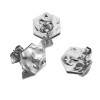 Boucles d'oreilles Puce Hexagone martelé 12mm Acier Inoxydable 304 finition Argenté