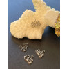 Pendentifs Mini Fleur de Lotus 9mm, Yoga, Acier Inoxydable 304, Argenté