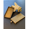 Supports de pendentif  Rectangle, avec attache triangle 25 par 50mm bord épais, Laiton finition Bronze