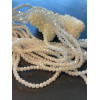 Perles Rondelles 3 par 2mm, Verre Facettée coloris Blanc irisé
