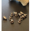 Embouts, poussoir Tube, bouchon stoppeur, pour boucle d'oreille Puce, Acier Inoxydable 304 finition Argent Platine