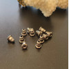 Embouts, poussoir Tube, bouchon stoppeur, pour boucle d'oreille Puce, Acier Inoxydable 304 finition Argent Platine