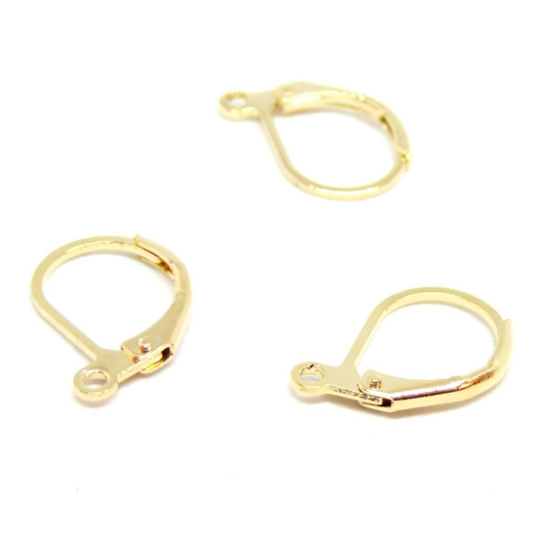 Boucles d'oreille dormeuses simple metal Doré 14KT