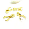 Pendentifs bélières à pince 11 mm – Acier inoxydable 304 – Finition doré