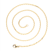 Collier, Sautoir Matinée 50 cm, maille extra fine fine 2mm, Acier Inoxydable 304, finition Doré à l'or fin 18K, PVD