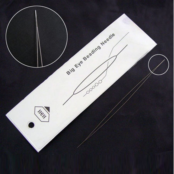 Aiguille souple pour enfiler des perles 57 par 0.3mm, Acier Inoxydable
