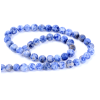 Perles Rondes 6mm, Pierre Bleu effet Givre