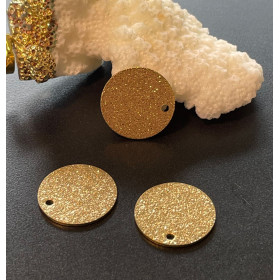 Pendentifs médaille Stardust 10 mm – Acier inoxydable 304 doré, placage IONIQUE