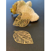 Estampes, pendentifs feuille 37mm, métal coloris DORE