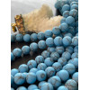 Perles Rondes 6 mm – Howlite effet Mat – Coloris Bleu