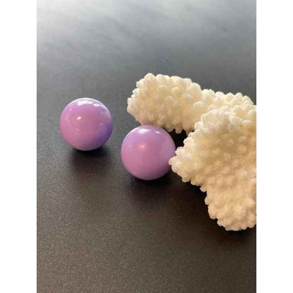 H11G29816 – 1 Perle Sonore 16 mm Mauve – Pour Création de Bola de Grossesse – REF 03