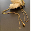 Collier Sautoir Matinée 50 cm – Acier Inoxydable 304 Doré à l’or fin 18K – Maille  2x1.8x0.5mm – PVD
