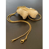 Collier Sautoir Matinée 50 cm – Acier Inoxydable 304 Doré à l’or fin 18K – Maille Haricot  1.6mm – PVD