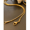 Collier Sautoir Matinée 50 cm – Acier Inoxydable 304 Doré à l’or fin 18K – Maille Haricot  1.6mm – PVD