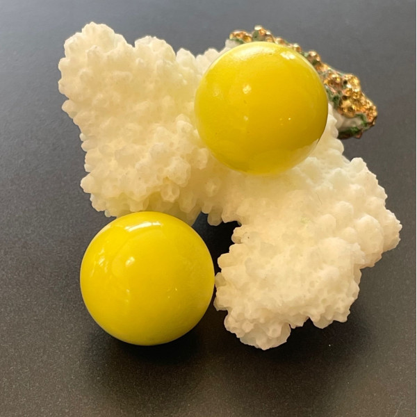 Perle Sonore 18 mm Jaune – Métal – Spécial Bola de grossesse
