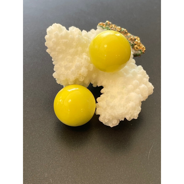 Perle Sonore 18 mm Jaune – Métal – Spécial Bola de grossesse