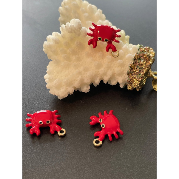 Pendentifs Crabe 3D – Métal Doré