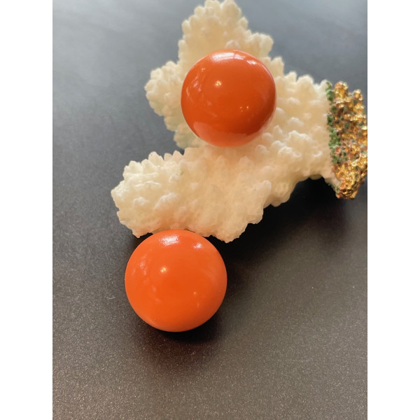Perle Sonore 18 mm Orange Corail – Métal – Spécial Bola de grossesse
