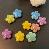 H11K00301A – Lot de 10 Perles Fleurs 11.5 mm – Céramique – Coloris Multicolore