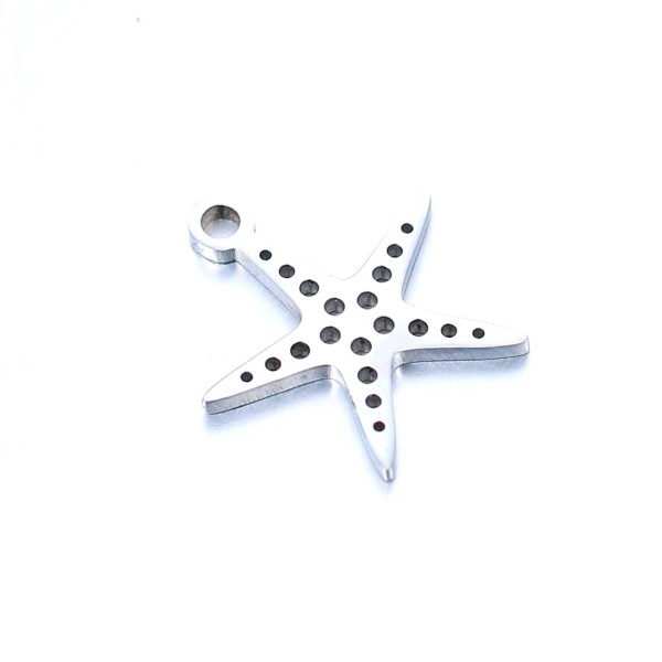Pendentifs Étoile de Mer 13 mm – Acier Inoxydable 304 Argenté