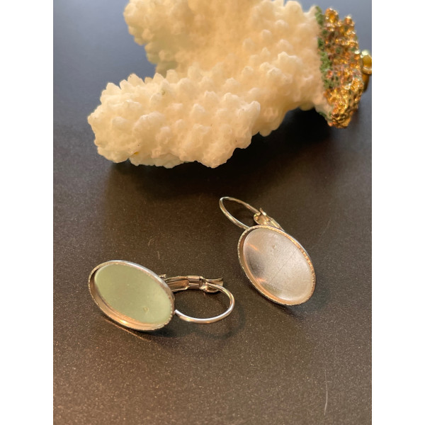 Supports de Boucles d’oreilles 10x14 mm – Acier Inoxydable 304 Argenté