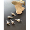 Pendentifs breloques CORNET DE GLACE GOURMANDISE ARGENT ANTIQUE 19mm