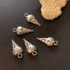 Pendentifs breloques CORNET DE GLACE GOURMANDISE ARGENT ANTIQUE 19mm