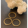 Pendentifs Anneaux Ronds 15 mm – Laiton Doré à l’or fin 18K
