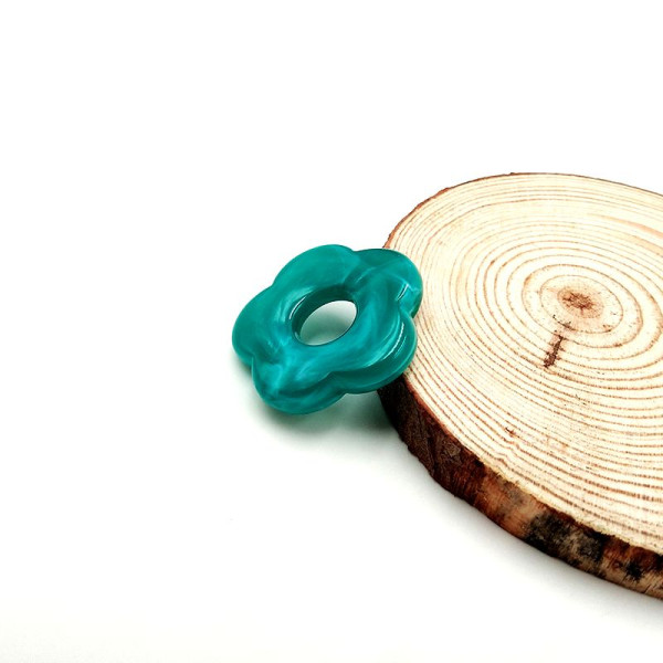 Pendentifs Résine Forme Fleur 26 mm – Effet Marbré