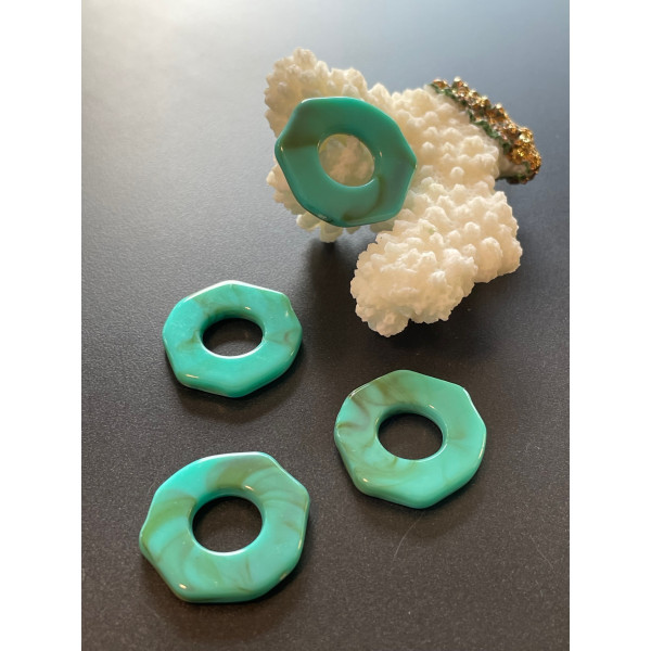 pendentifs octogone 23 mm marbrés – Résine & Acrylique