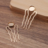 Supports de Peignes à Cheveux Rétro 25x51 mm – Pour Cabochon 12 mm – Finition Or Rose