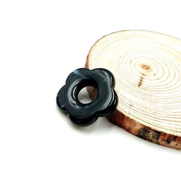 Pendentifs Résine Forme Fleur 26 mm – Effet Marbré