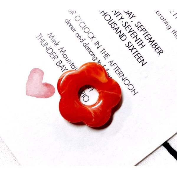 Pendentifs Fleur 25 mm – Acrylique Marbré