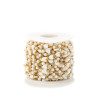 Chaînes avec Nacre billes et Coeur 4 et 6mm – Acier inoxydable 304 doré à l’or fin 18K