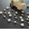 Chaînes avec Nacre billes et Coeur 4 et 6mm – Acier inoxydable 304 doré à l’or fin 18K