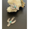 PENDENTIFS BOHO CACTUS metal ARGENT ANTIQUE 30mm