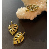 PS110257226 – Lot de 20 Pendentifs Feuille de Montserrat 20mm – Métal Or Antique