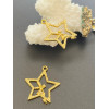 Pendentifs Fées sur Etoile 28 mm métal coloris Doré
