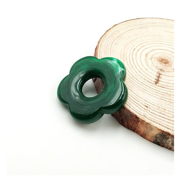 BU11201212112922 REF 3 – Lot de 2 ou 4 Pendentifs Résine Fleur 26 mm Effet Marbré