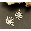 Pendentifs Arabesque 17 mm – Acier inoxydable 304, finition argentée