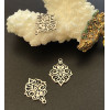 Pendentifs Arabesque 17 mm – Acier inoxydable 304, finition argentée