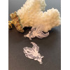 Estampes filigrane, Poissons de Combat 26 mm, Acier Inoxydable coloris BLANC