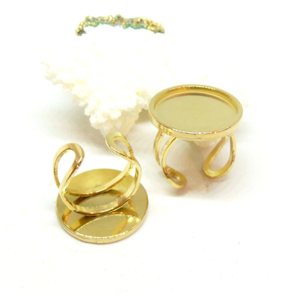 Support de Bague qualité extra 12mm – Acier Inoxydable Doré