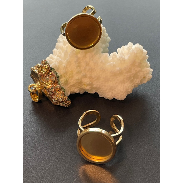 Support de Bague qualité extra 12mm – Acier Inoxydable Doré