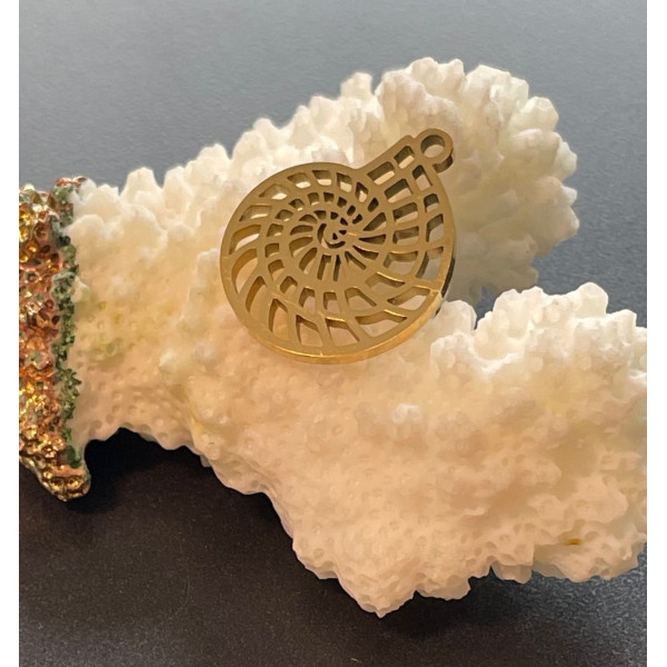 Pendentifs Coquillage 20mm – Acier Inoxydable 304 Doré à l'or fin 18K