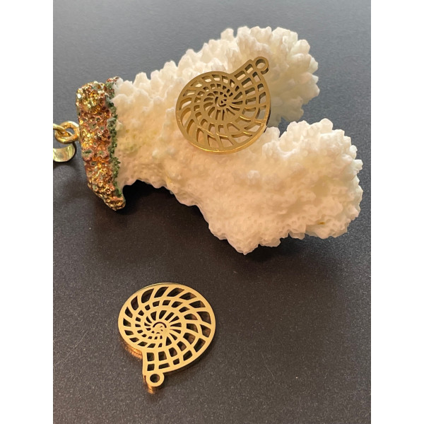 Pendentifs Coquillage 20mm – Acier Inoxydable 304 Doré à l'or fin 18K